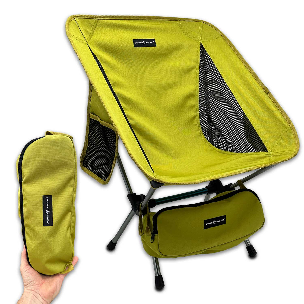 Pike Trail Ultralight Compact Outdoor Camping Tailgate Festival Beach Chair - Chartreuse