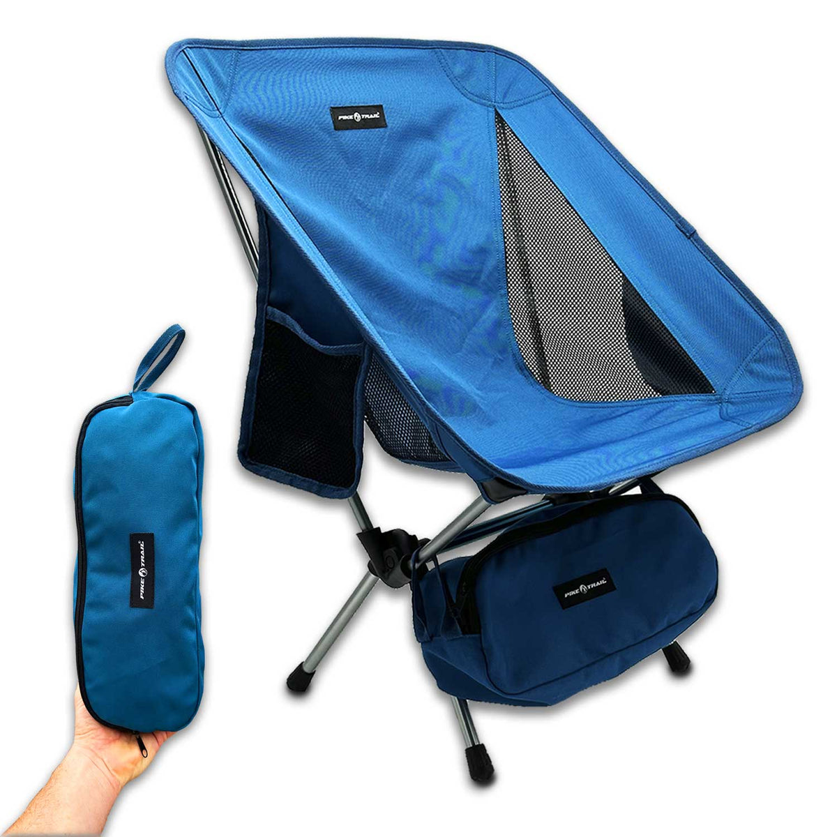 Pike Trail Ultralight Compact Outdoor Camping Tailgate Festival Beach Chair - Admiral Blue