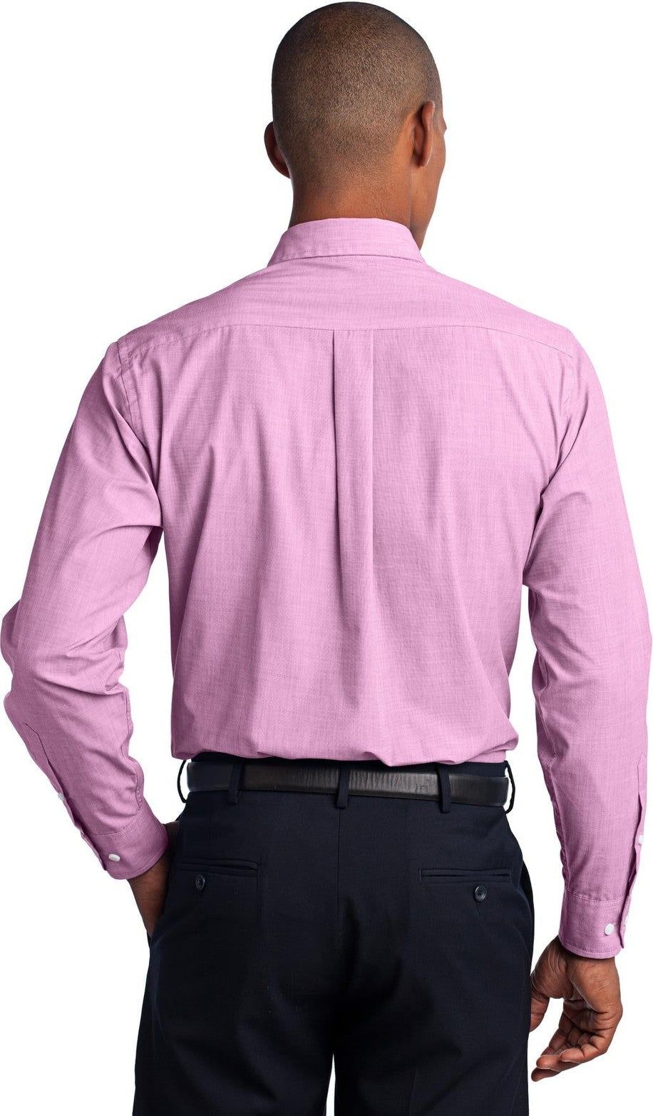 Pink Orchid Port Authority Crosshatch Easy Care Shirt. S640