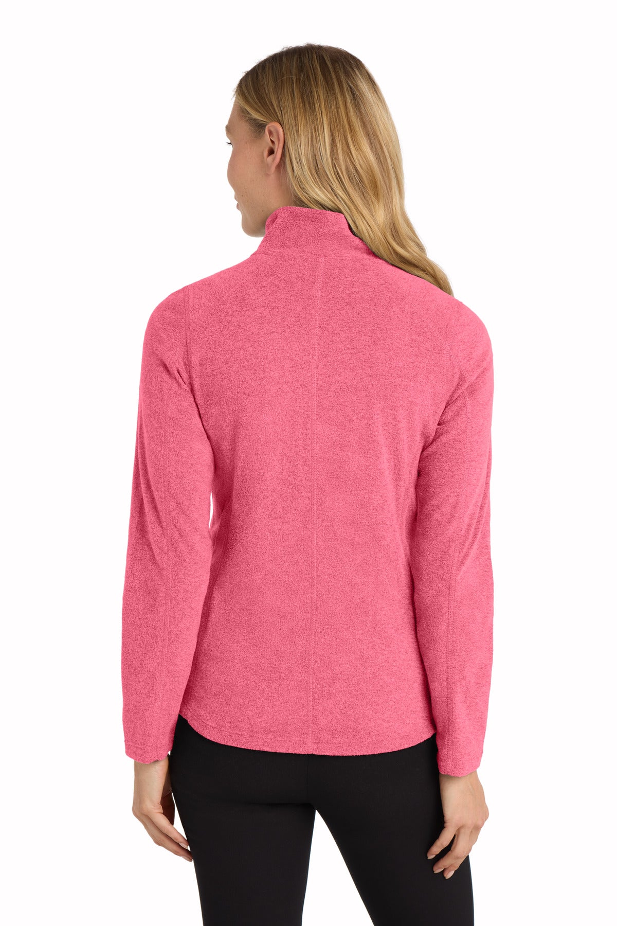 Pink Rasp Hthr Port Authority Women's Heather Microfleece Full-Zip Jacket. L235