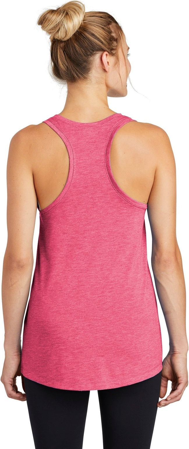 Pink Rasp Hthr Sport-Tek Women's PosiCharge Tri-Blend Wicking Tank. LST402