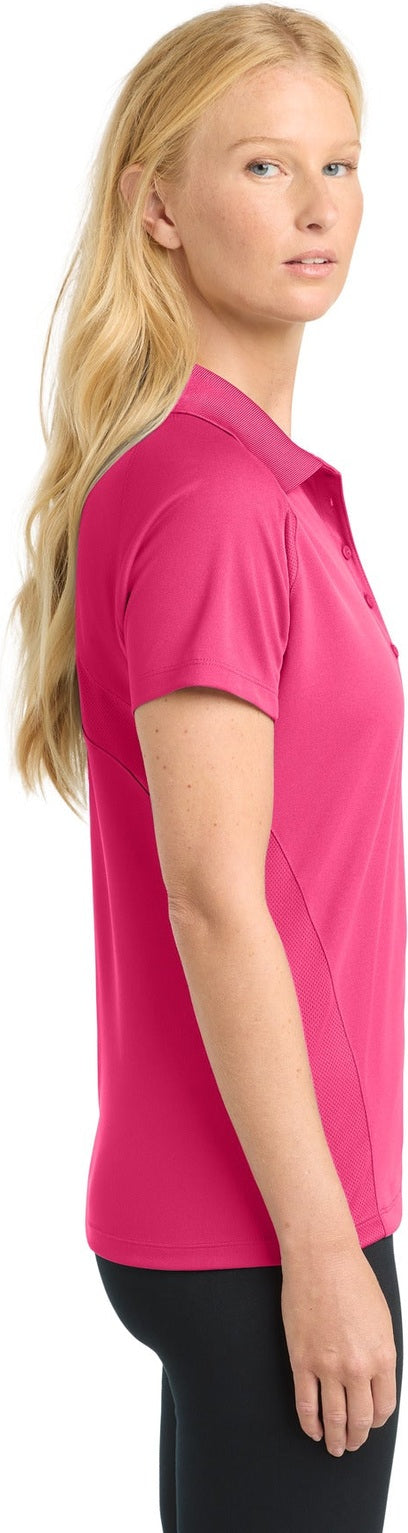 Pink Raspberry Sport-Tek Women's Dri-Mesh Pro Polo. L474