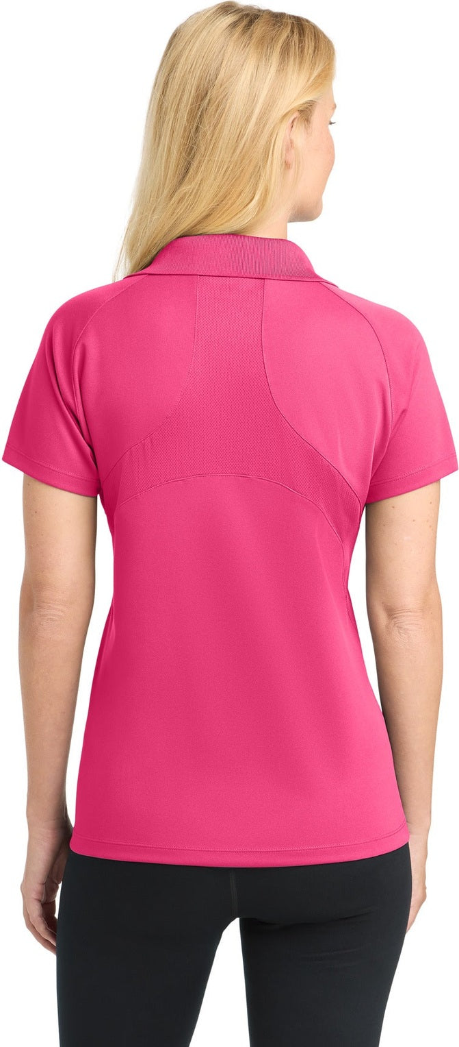 Pink Raspberry Sport-Tek Women's Dri-Mesh Pro Polo. L474