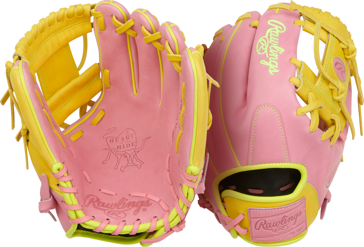 Pink Rawlings Heart of the Hide 11.5 in Baseball  Glove, Infield