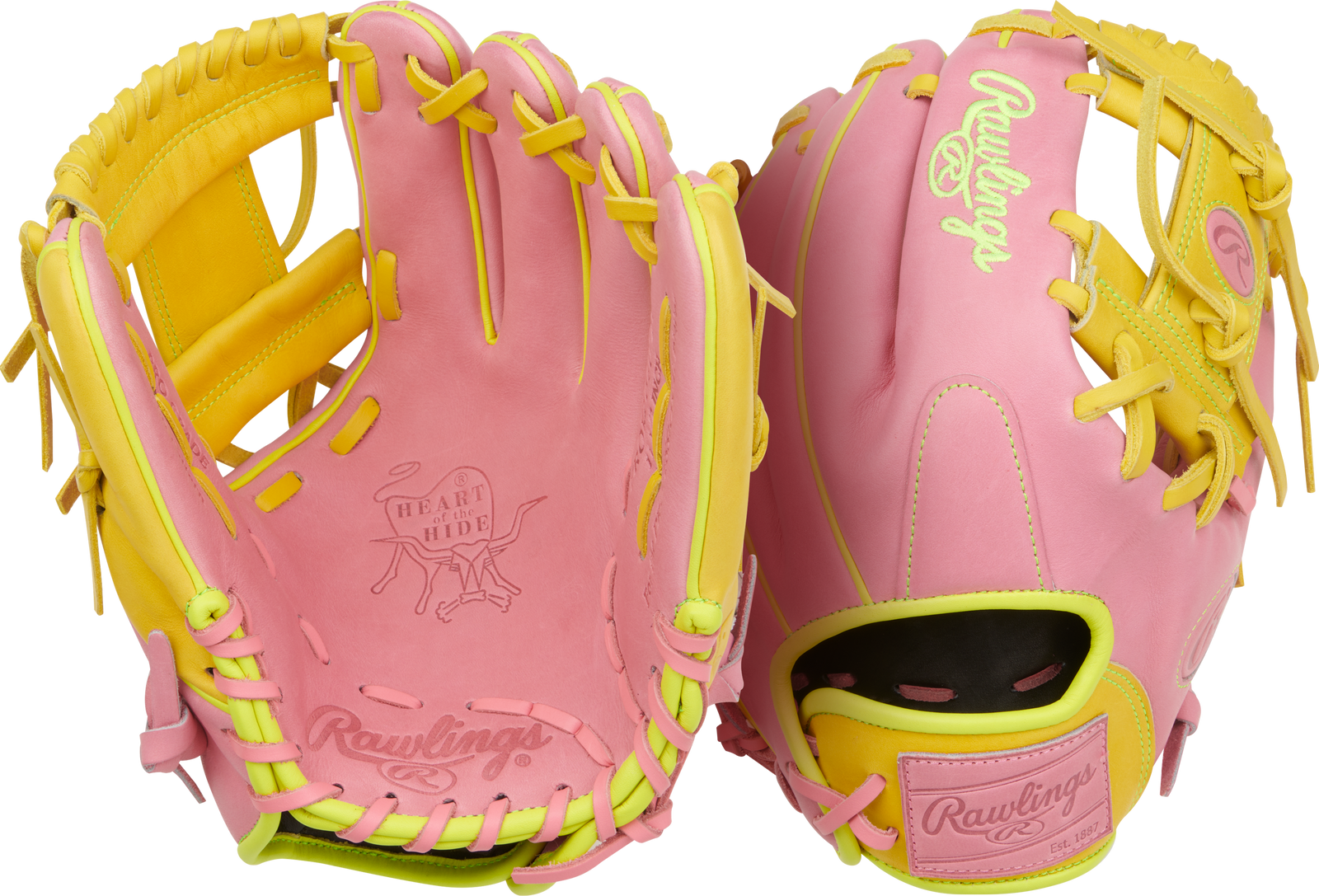 Pink Rawlings Heart of the Hide 11.5 in Baseball  Glove, Infield