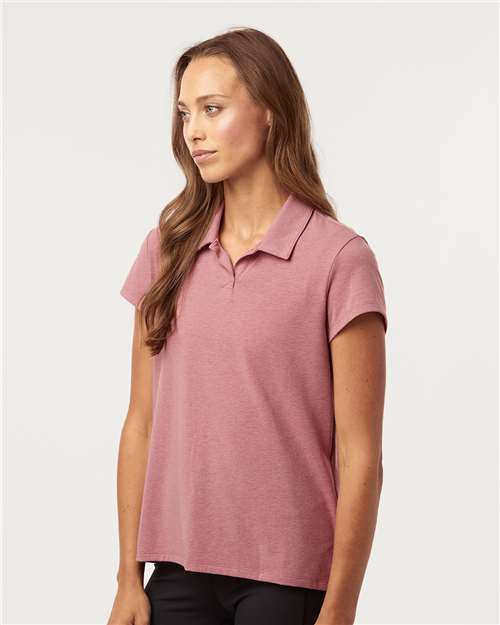 Pink Strata Melange Women&#39;s Blend Polo - A690