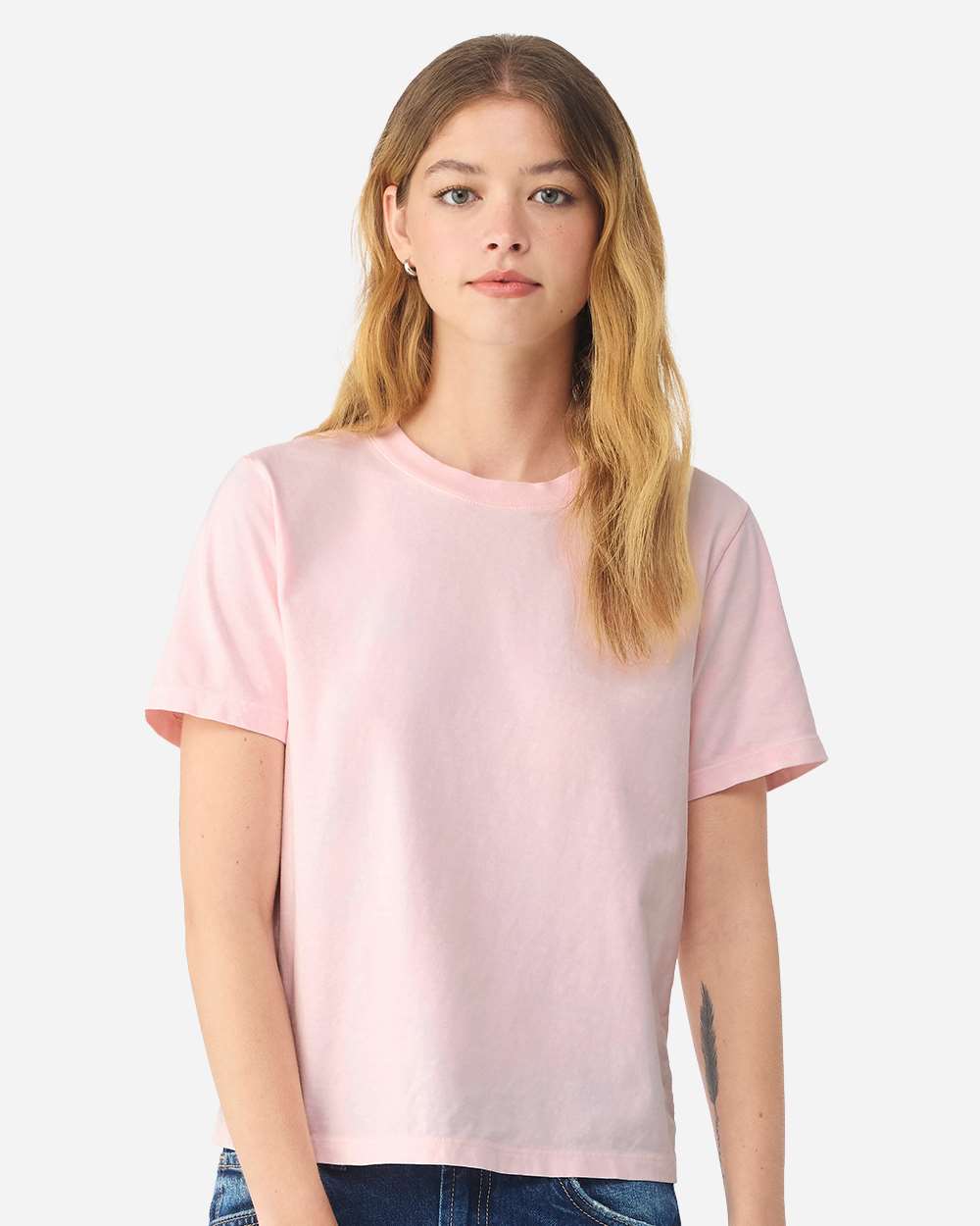 Pink Women's Garment-Dyed Tee - 6110GD plain