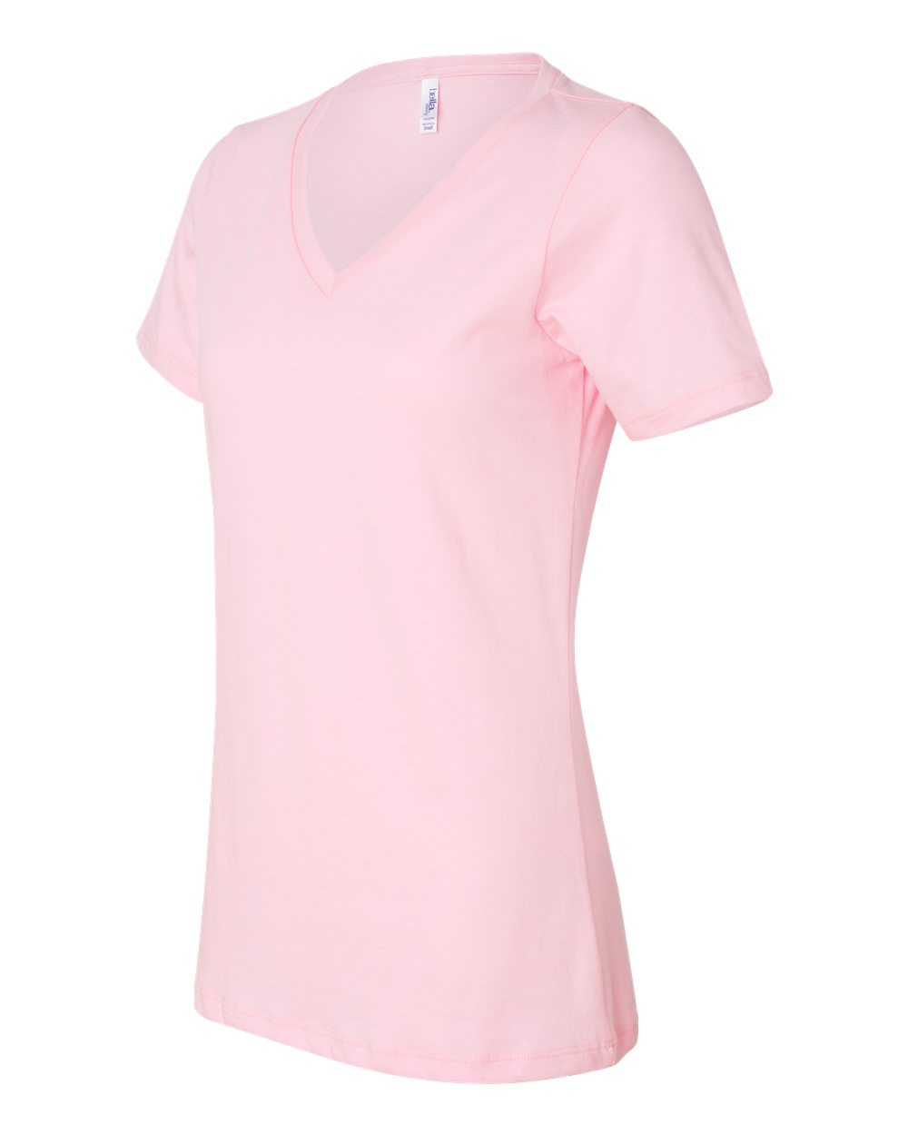 Pink Women’s Relaxed Jersey V-Neck Tee - 6405