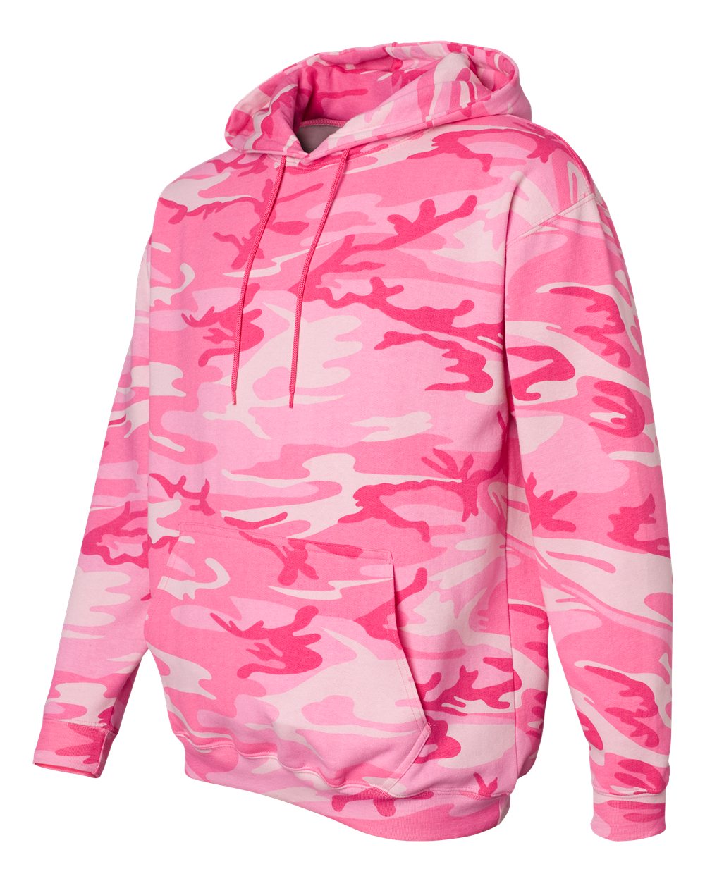 Pink Woodland Camo Pullover Fleece Hoodie - 3969