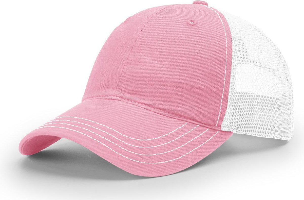 Pink/White Garment Washed Trucker