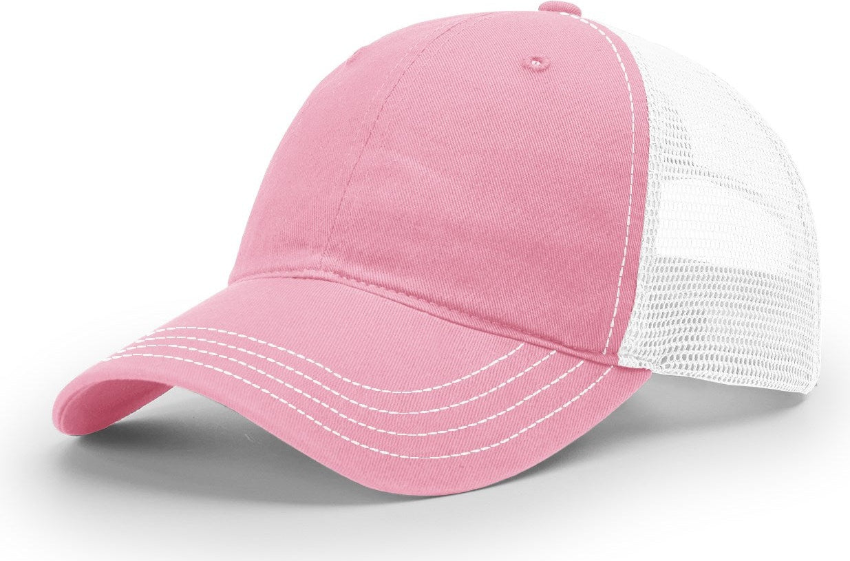 Pink/White Garment Washed Trucker