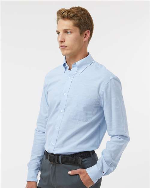 Placid Blue Cotton/Linen Shirt - 13TH107