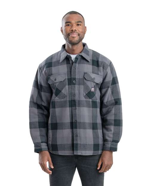 Plaid Slate Tall Timber Flannel Shirt Jacket - SH69T