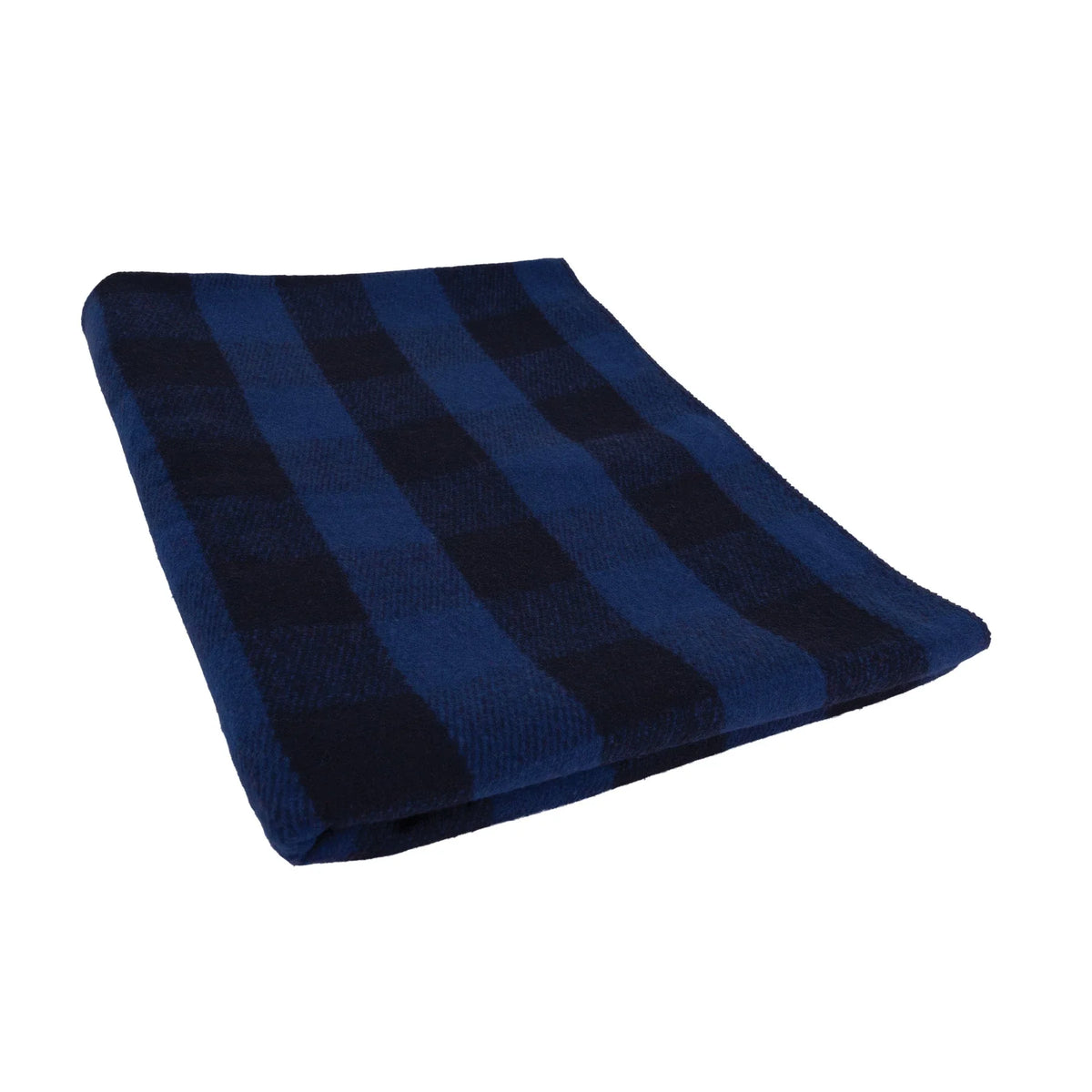 Plaid Wool Blanket 62’’x 80’’ - Blue