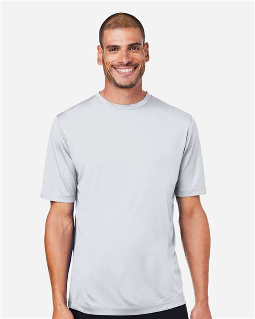 Left View of Platinum Unisex Capital Performance T-Shirt - CE10