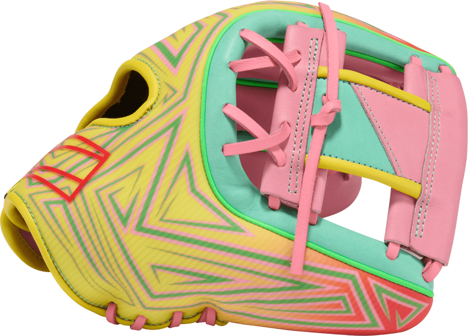 Rawlings REV1X 11.50&quot; Infield Baseball Glove REV204-2XPG - Yellow Pink