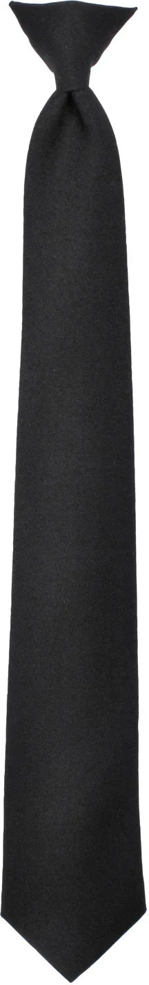 Police Issue Clip-on Neckties - Black / 18 Inches