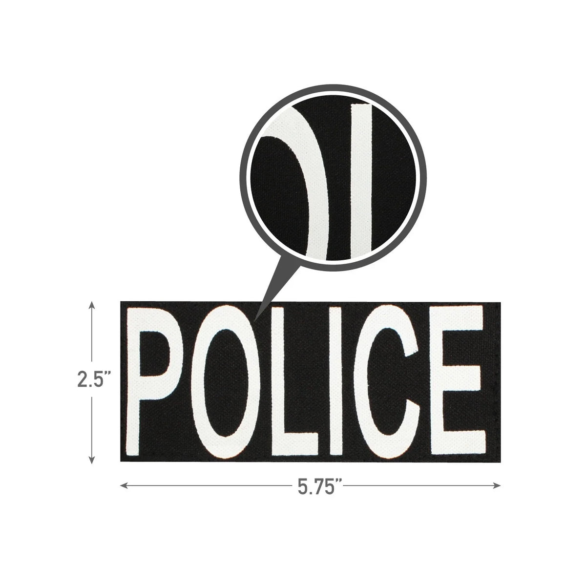 Police Patch with Hook Back - Set: 1 Small & Large
