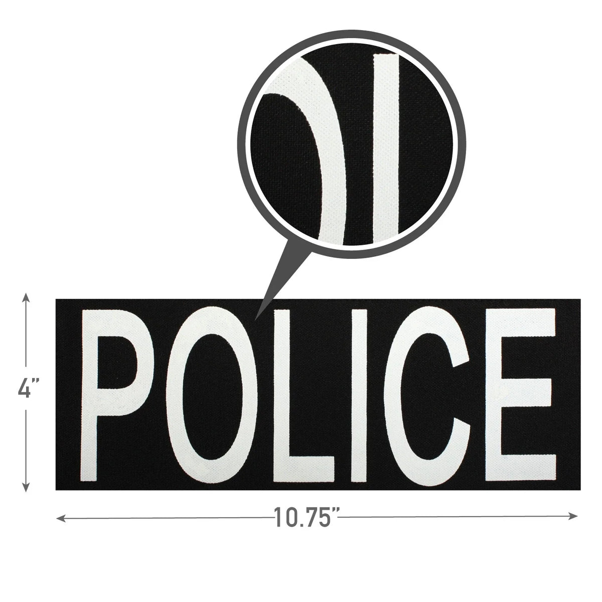 Police Patch with Hook Back - Set: 1 Small & Large
