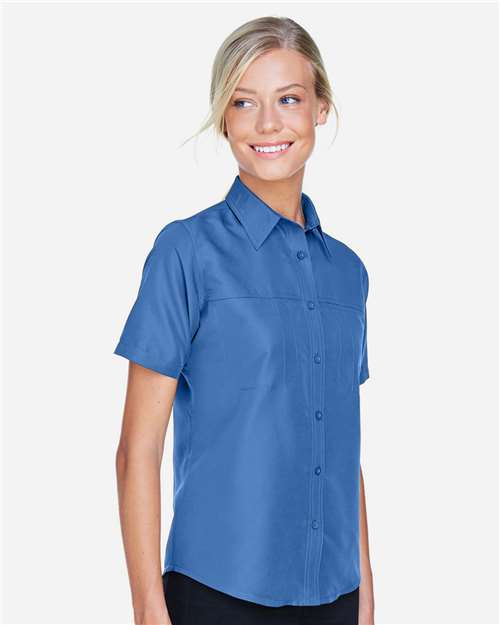 Pool Blue Women&#39;s Key West Short Sleeve Performance Staff Shirt - M580W