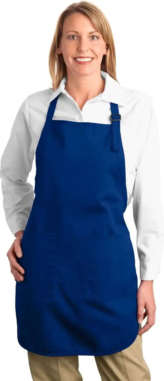 Port Authority A500 Full Length Apron with Pockets Royal / one Size Fits Most