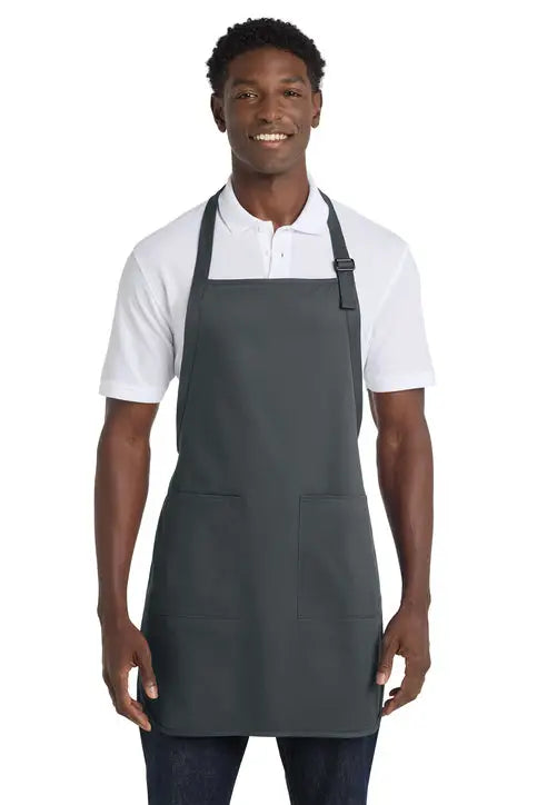 Port Authority A500 Full-length Apron with Pockets - Storm Gray - Adult Osfa
