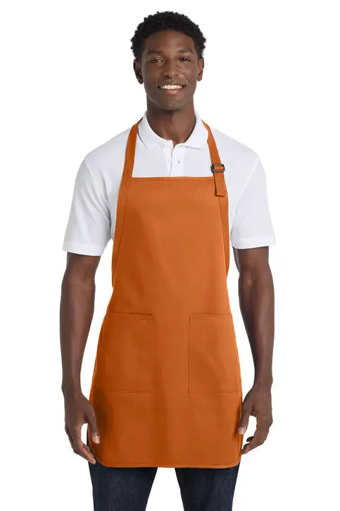 Port Authority A500 Full-length Apron with Pockets - Texas Orange - Adult Osfa