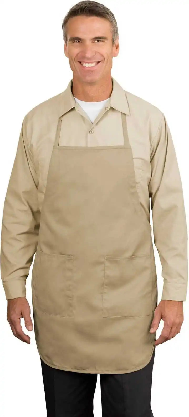 Port Authority A520 Full Length Apron Khaki / one Size Fits Most