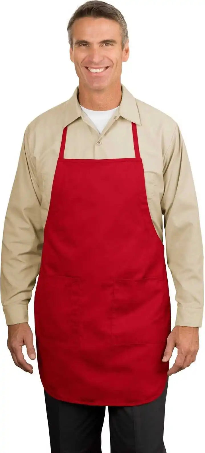 Port Authority A520 Full Length Apron Red / one Size Fits Most
