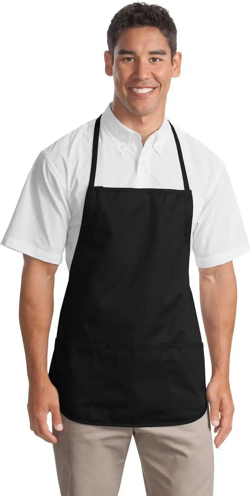 Port Authority A525 Medium-length Apron - Black - one Size Fits Most