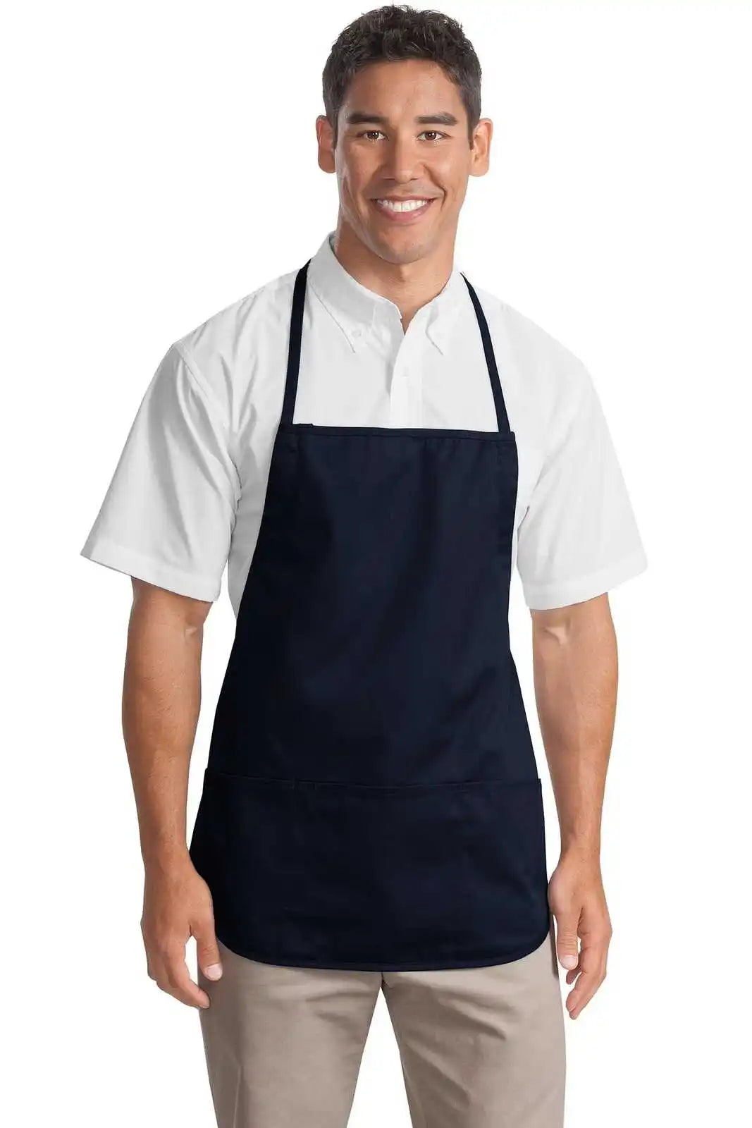 Port Authority A525 Medium-length Apron - Navy - one Size Fits Most
