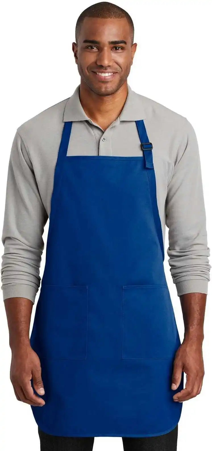 Port Authority A600 Full-length Two-pocket Bib Apron - Royal - one Size Fits Most