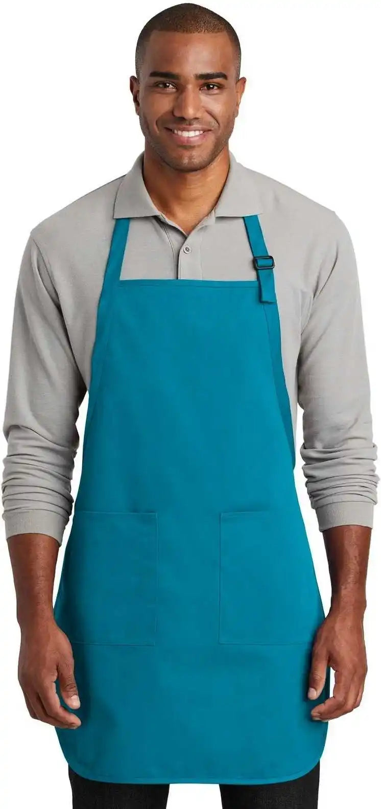 Port Authority A600 Full-length Two-pocket Bib Apron - Sapphire - Blue / one Size Fits Most