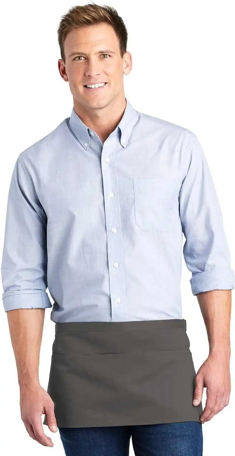 Port Authority A602 Three-pocket Waist Apron - Charcoal - Dark Gray / one Size Fits Most