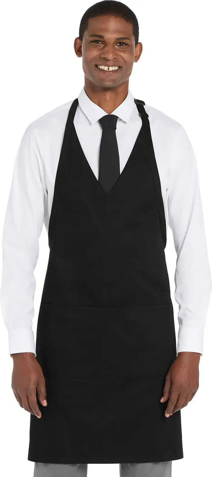 Port Authority A704 Easy Care Tuxedo Apron with Stain Release - Black / Adult Osfa