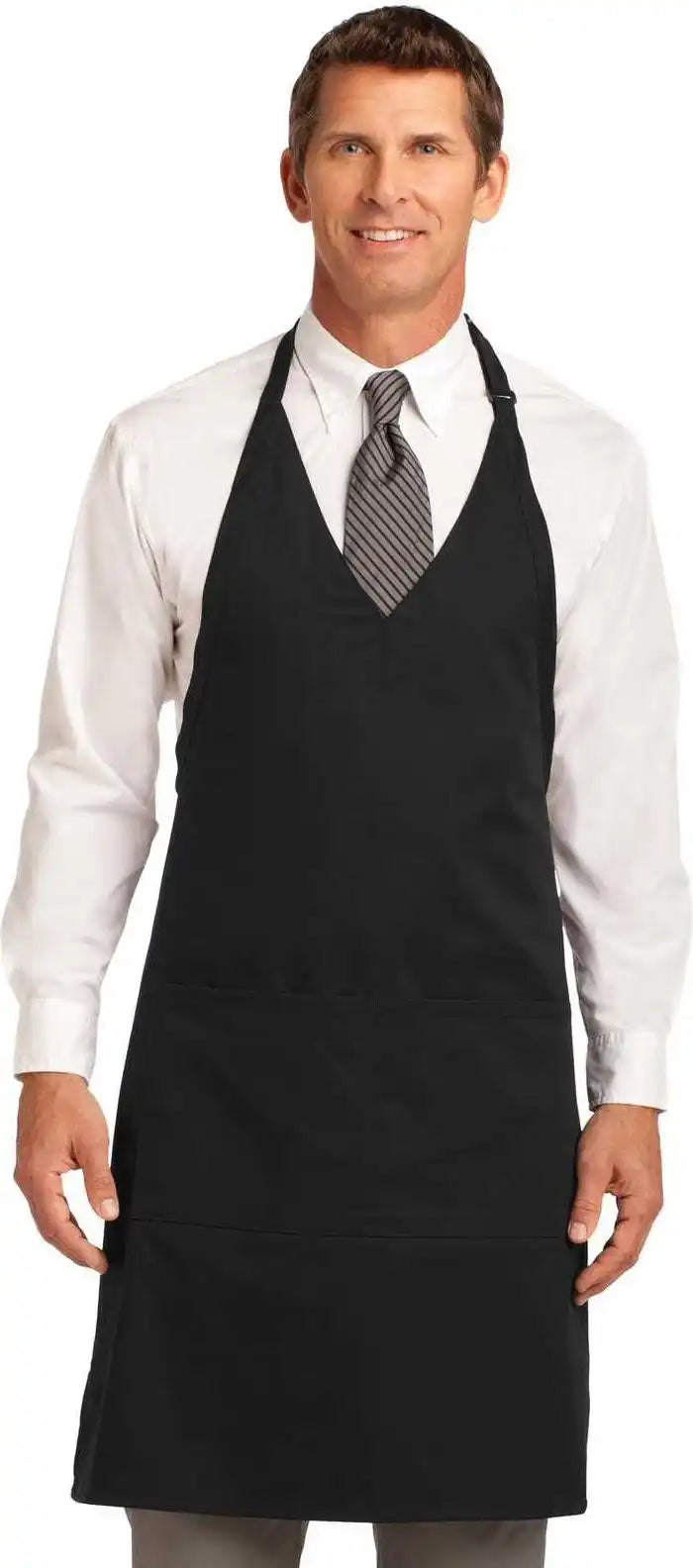 Port Authority A704 Easy Care Tuxedo Apron with Stain Release Black / one Size Fits Most