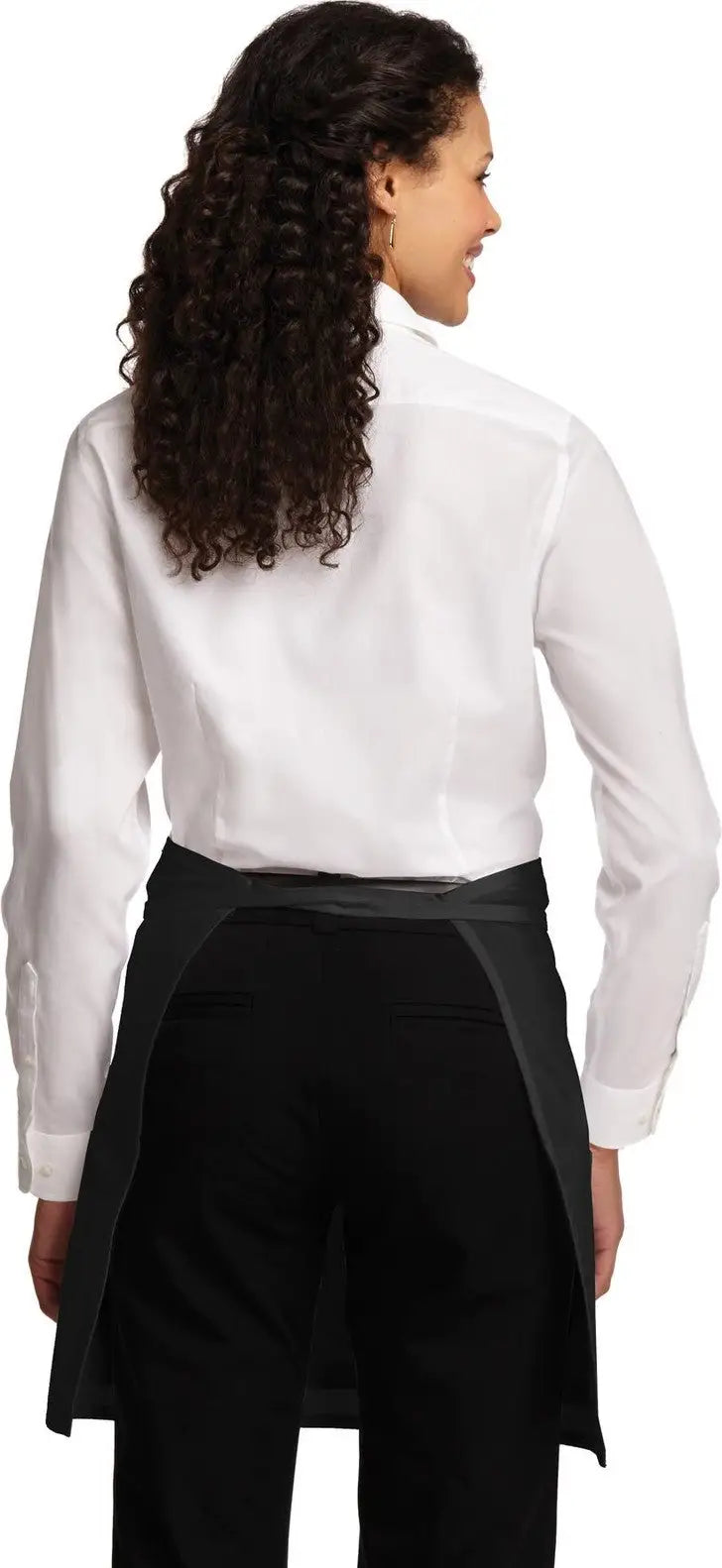 Port Authority A706 Easy Care Half Bistro Apron with Stain Release - Black / Adult Osfa