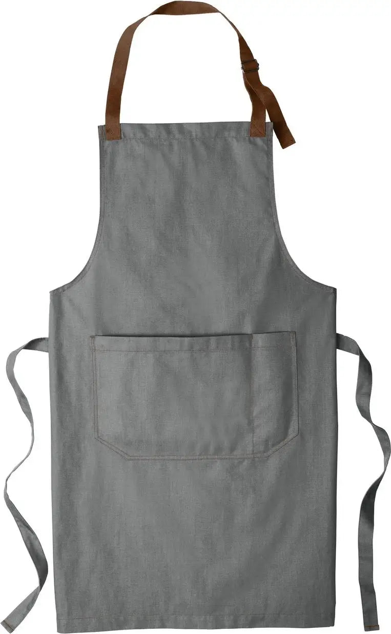 Port Authority A800 Market Full-length Bib Apron - Ash Gray