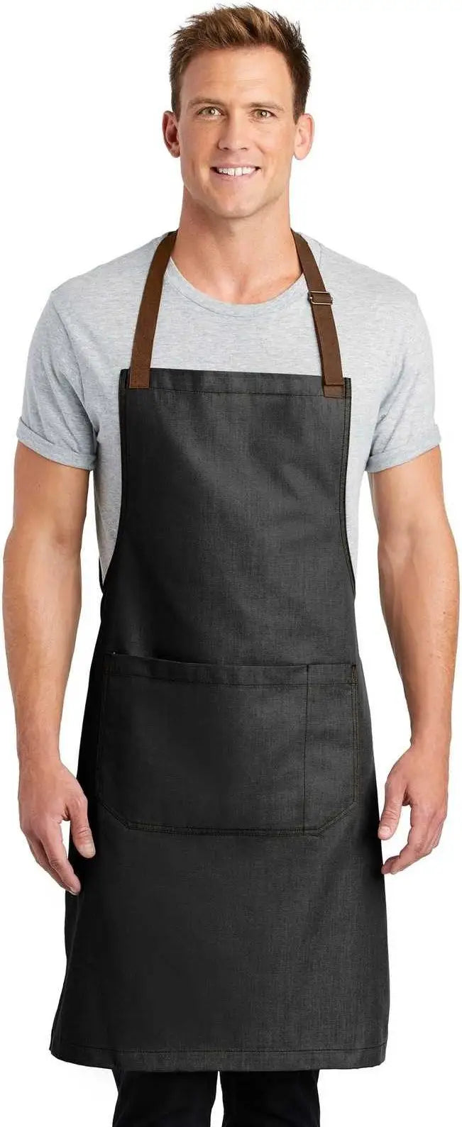 Port Authority A800 Market Full-length Bib Apron - Dark Midnight