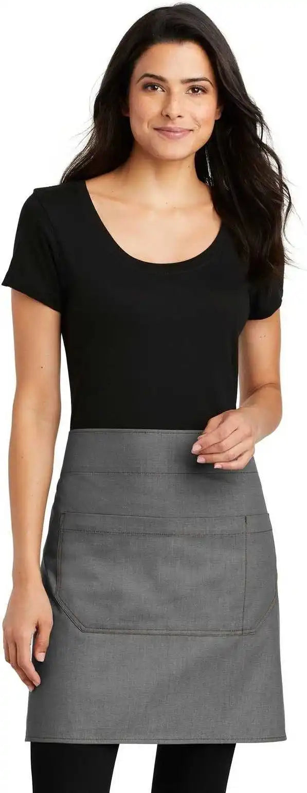 Port Authority A801 Market Half Bistro Apron - Ash Gray - Light / one Size Fits Most