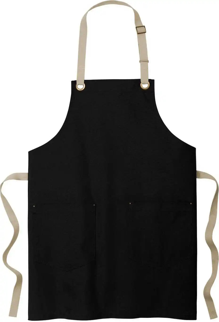 Port Authority A815 Canvas Full-length Two-pocket Apron - Black Stone - Adult Osfm