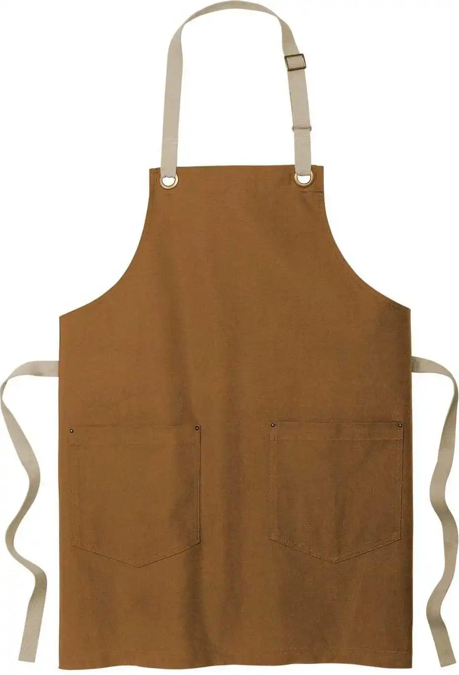 Port Authority A815 Canvas Full Length Two Pocket Apron Duck Brown Stone Gray / Adult Osfm