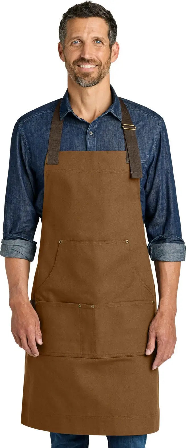 Port Authority A903 Signature Workwear Apron - Duck Brown - Adult Osfa