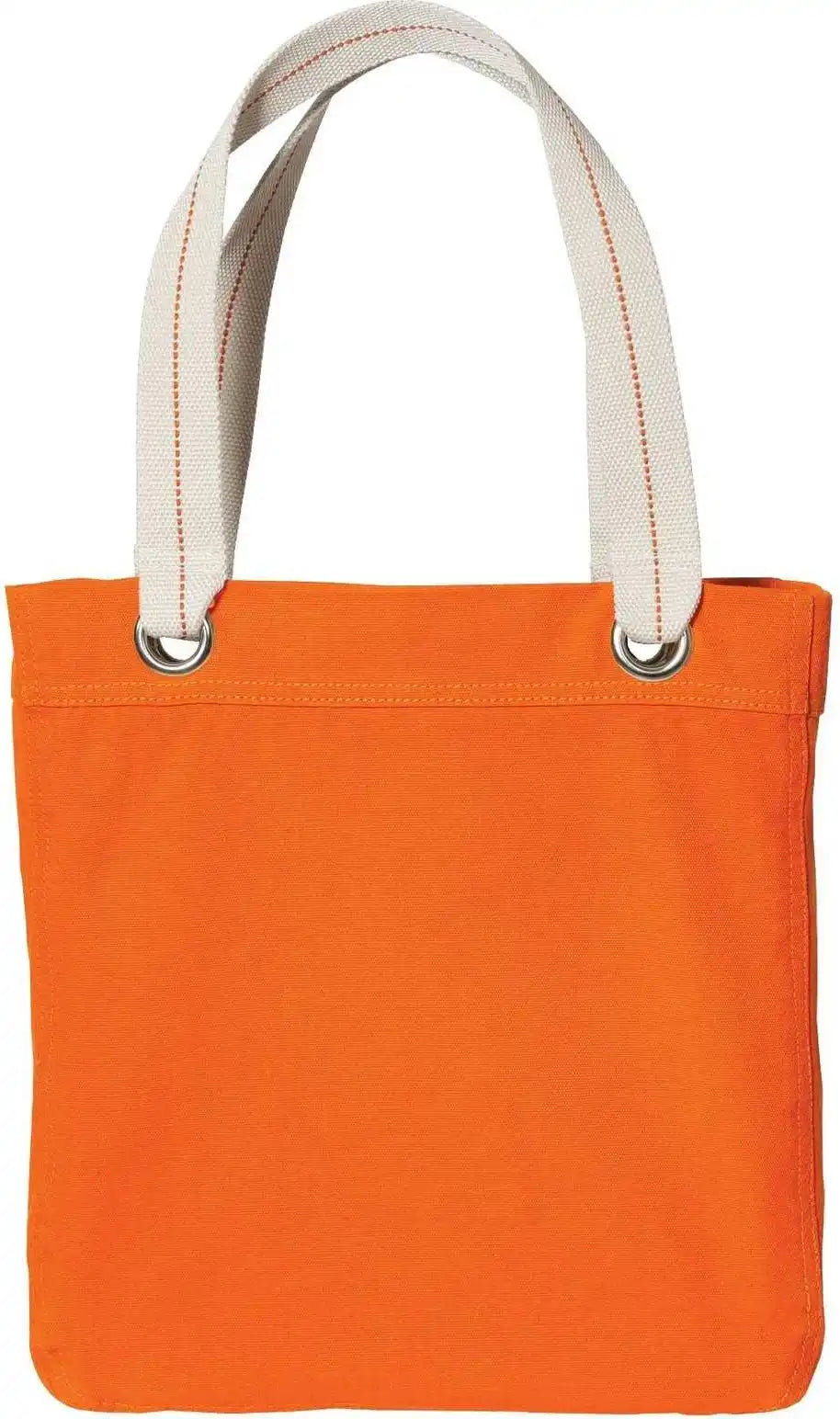 Port Authority B118 Allie Tote Bright Orange Chocolate Brown