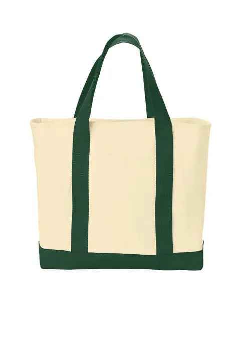 Port Authority B400 Ideal Twill Two-tone Shopping Tote - Natural Spruce - Natural/
