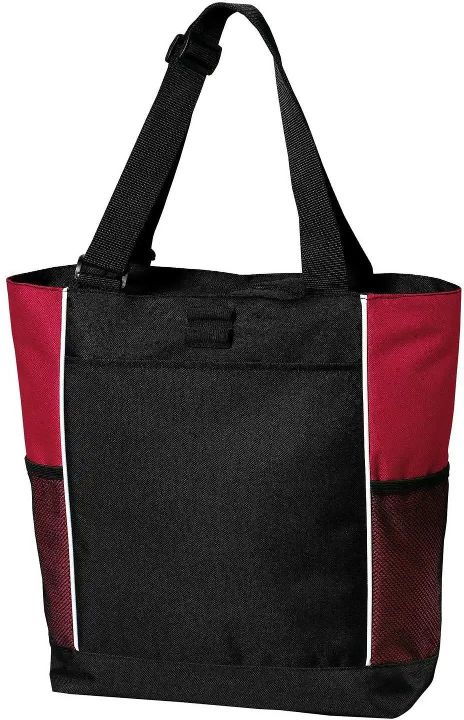 Port Authority B5160 Panel Tote - Black Red