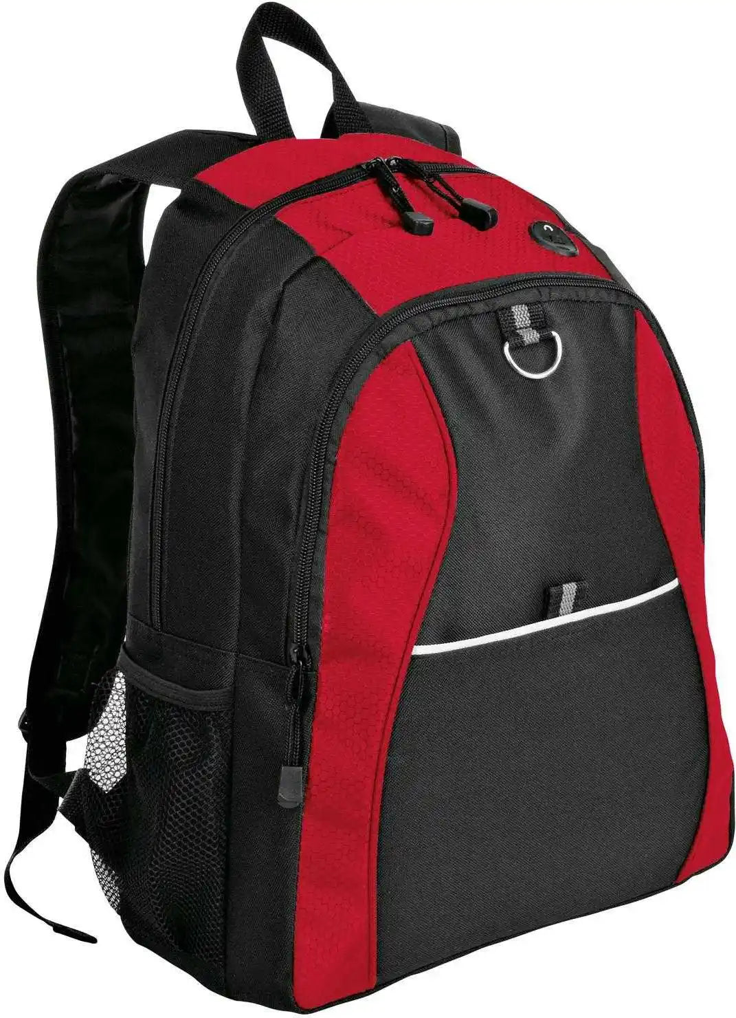 Port Authority Bg1020 Contrast Honeycomb Backpack - Red Black