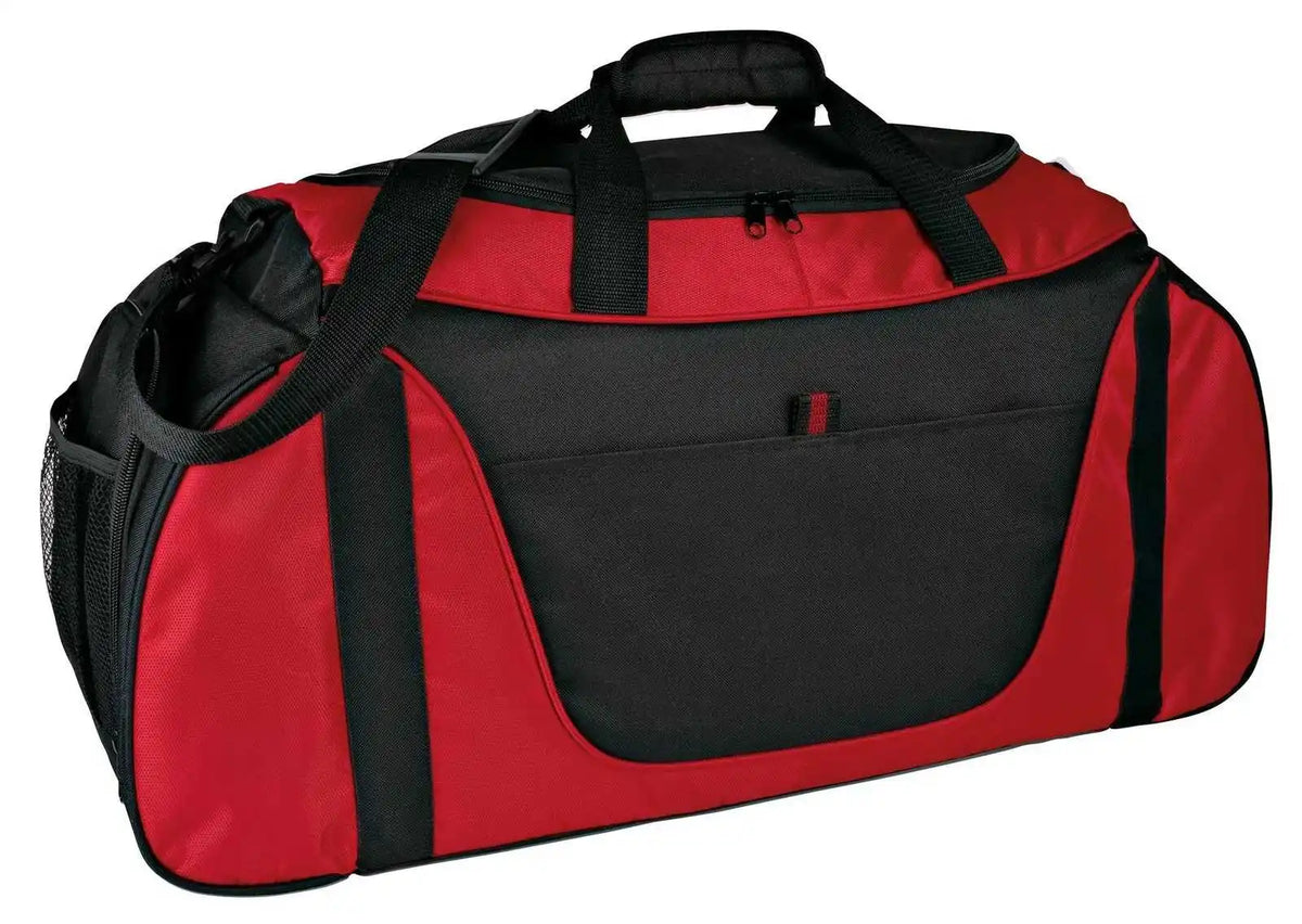 Port Authority Bg1050 Medium Two Tone Duffel Red Black