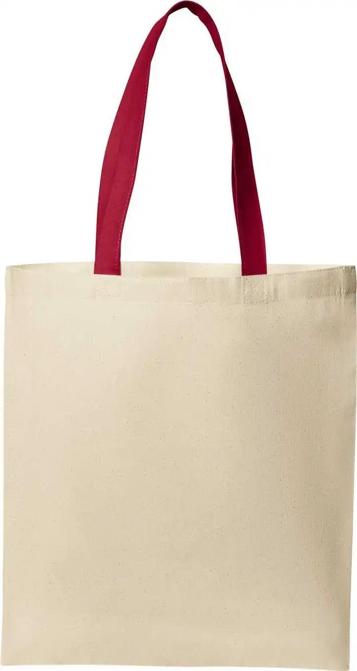 Port Authority Bg1500 Core Cotton Tote Nat/deeprd / Osfa
