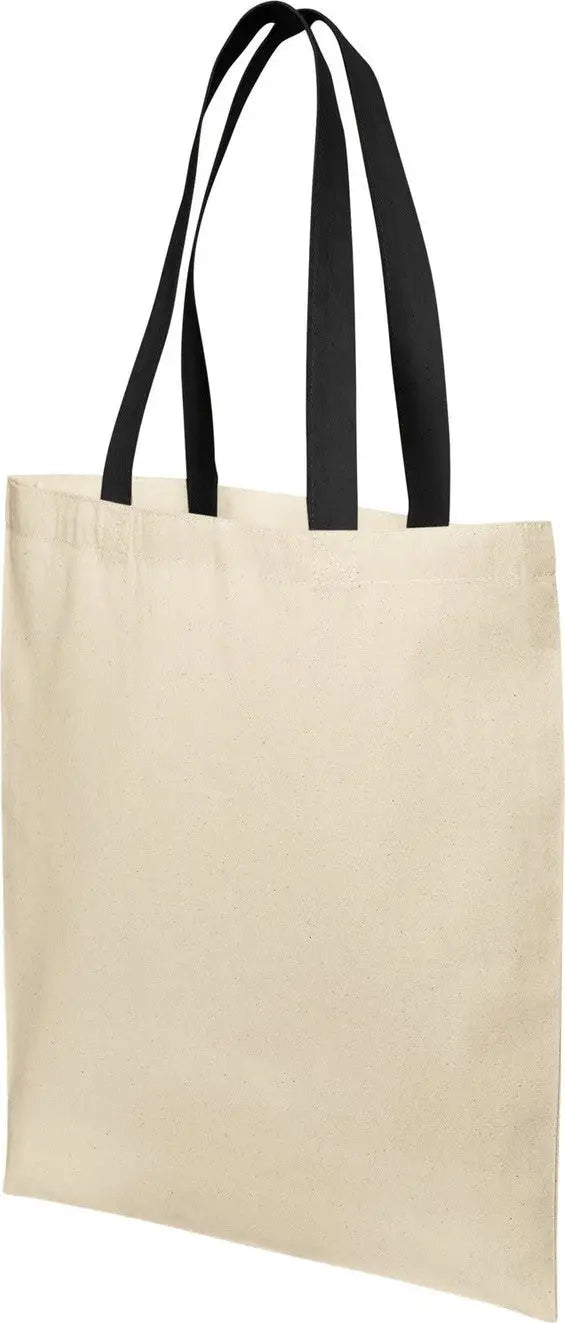 Port Authority Bg1500 Core Cotton Tote - Natural Deep Black - Natural/